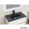 Долен шкаф за баня, с мивка,черен мат, Inter Ceramic ICP 7955+ ICC 8066B